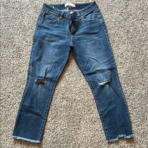 Women's Blue Distressed Jeans
